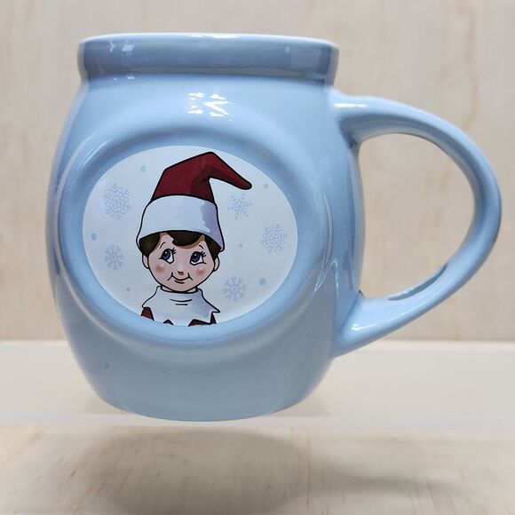 Elf on the Shelf Light Blue Mug Missing Spoon 2020 Coffee Cocoa Cup - Picture 1 of 9